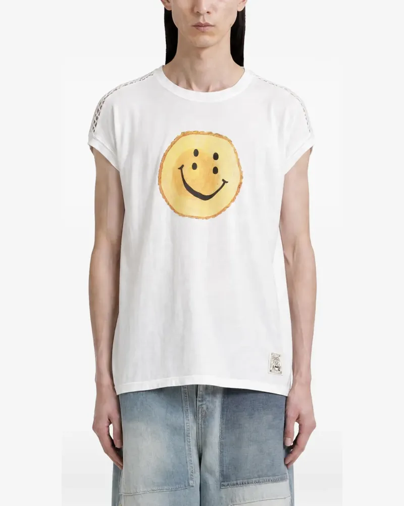 KAPITAL T-Shirt mit grafischem Print - Weiß Weiß