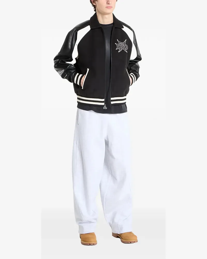 Ripndip Luther Jacke mit Faux-Lederbesatz - Schwarz Schwarz