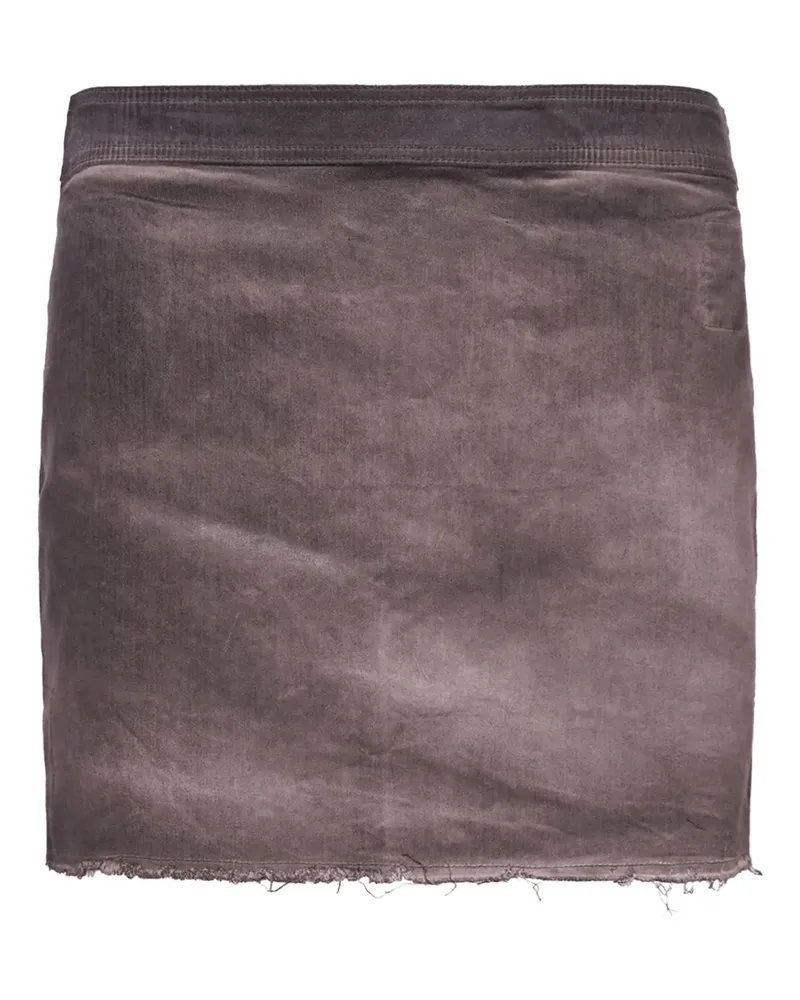 DRKSHDW by Rick Owens Minirock mit ausgefranstem Saum - Schwarz Schwarz