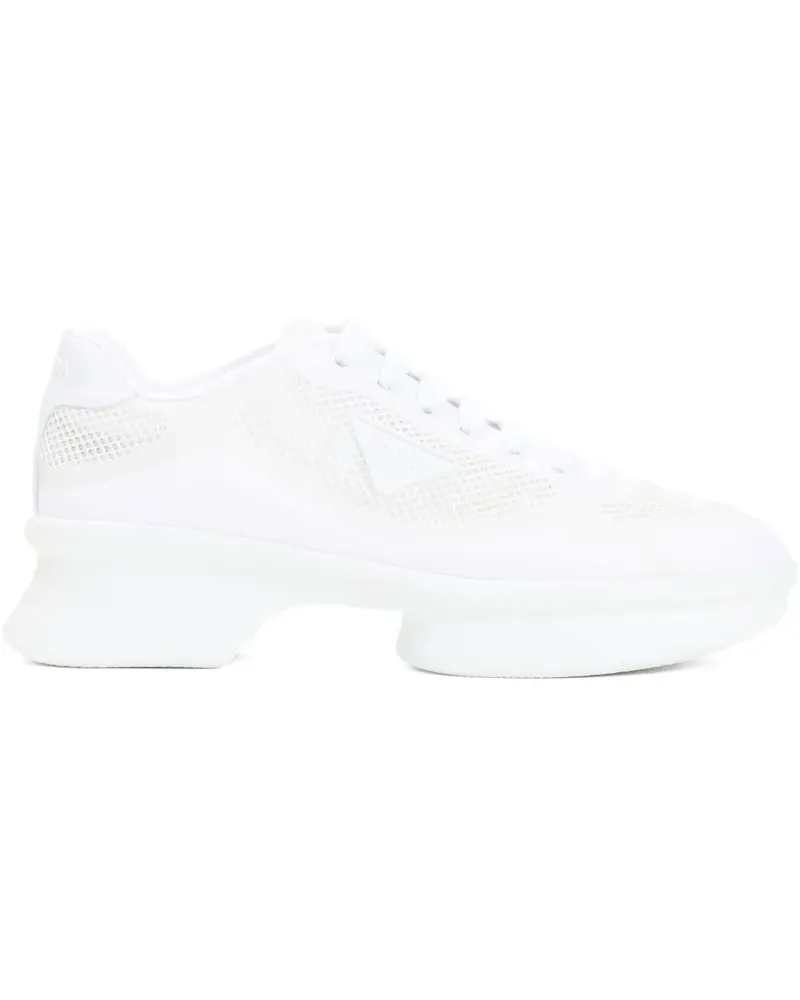 Prada Sneakers mit Mesh-Einsatz - Weiß Weiß