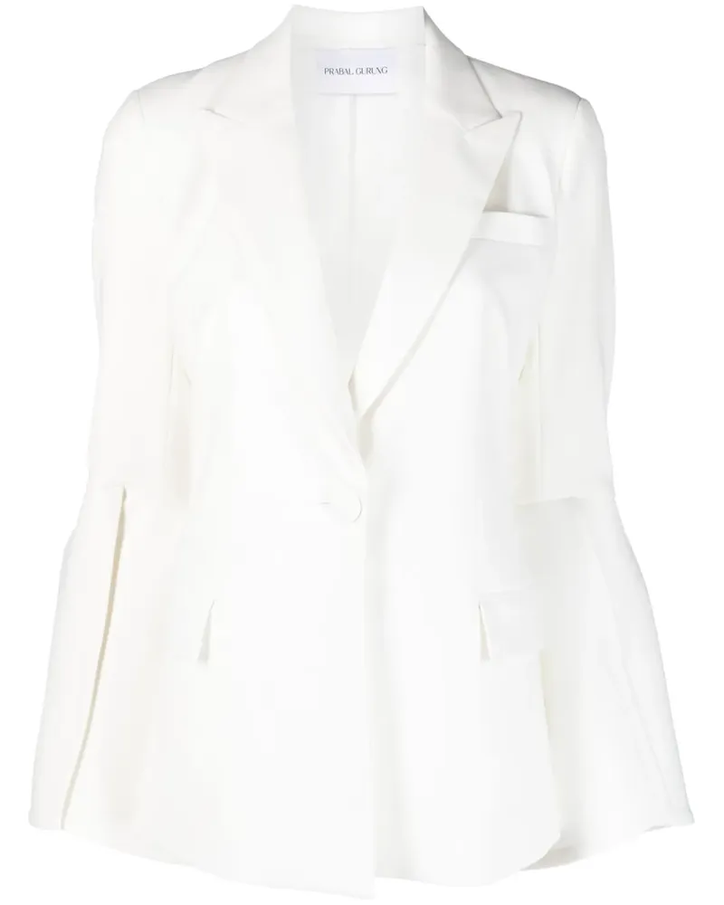 Prabal Gurung Einreihiger Blazer - Weiß Weiß