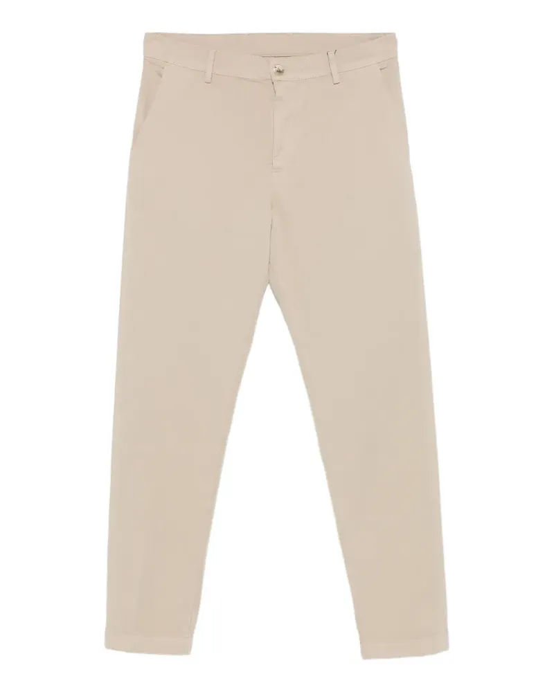 Canali Schmale Twill-Hose - Nude Nude