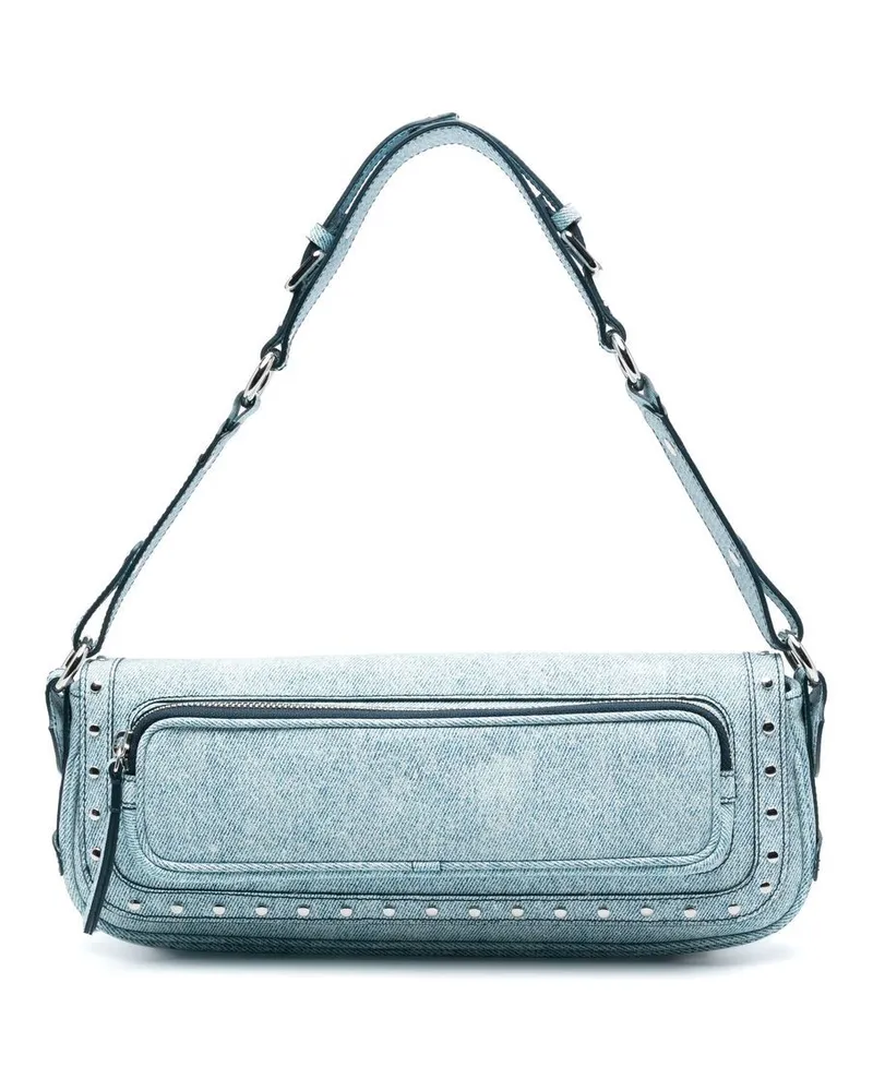 by FAR Maddy Schultertasche mit Nieten - Blau Blau