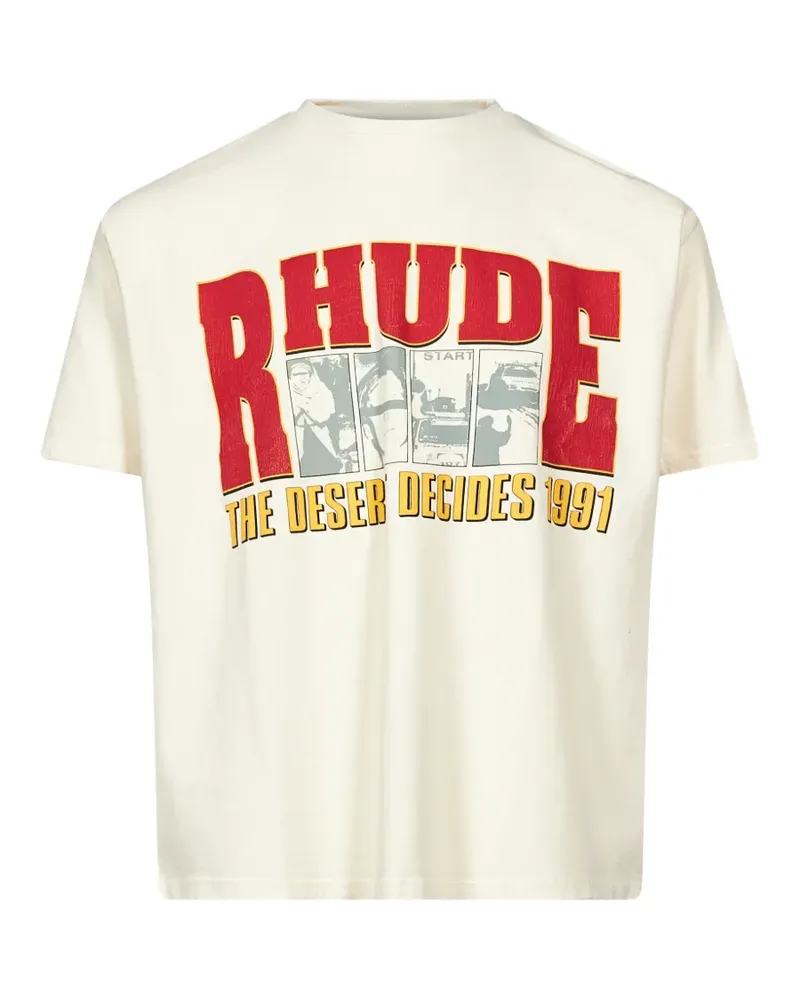 RHUDE T-Shirt mit grafischem Print - Nude Nude