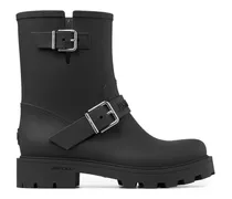 Biker Rain Bikerstiefel mit Schnalle - Schwarz