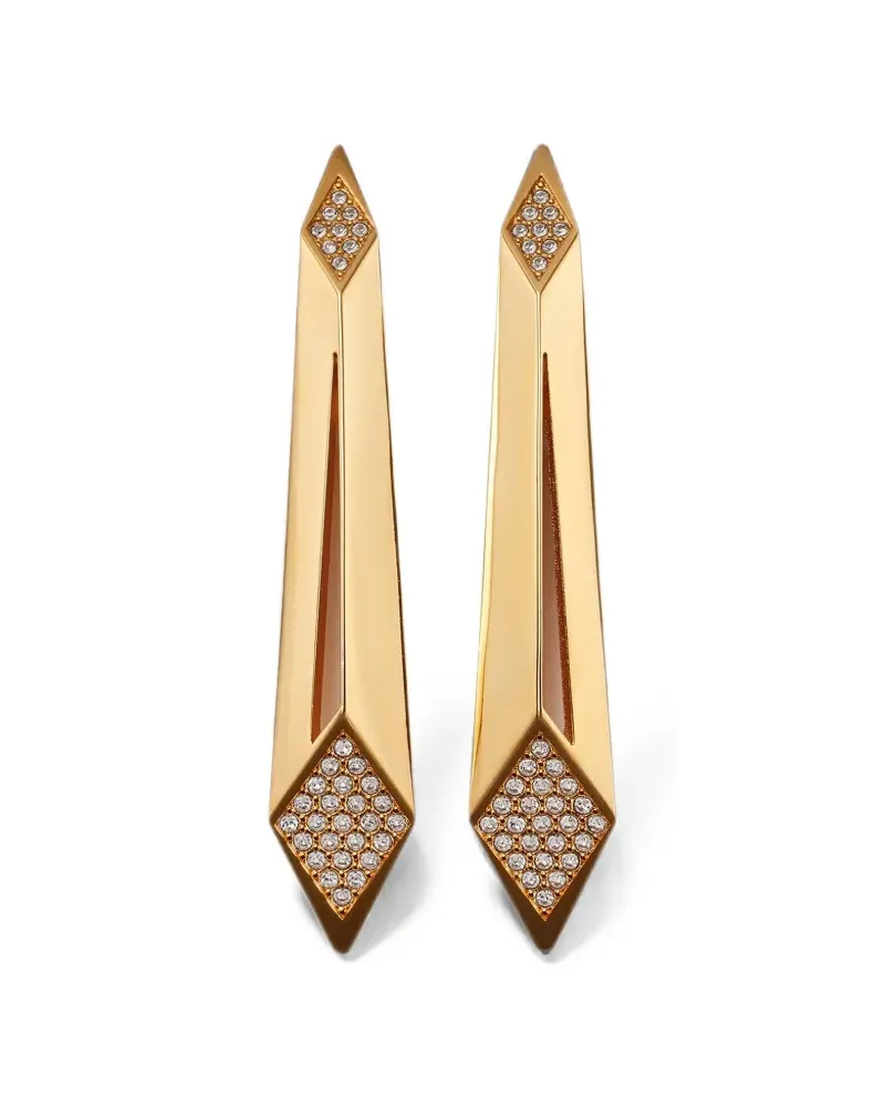 Versace Blade Ohrringe mit Kristallen - Gold Gold