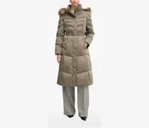 Gefütterter Kapuzenmantel - Nude