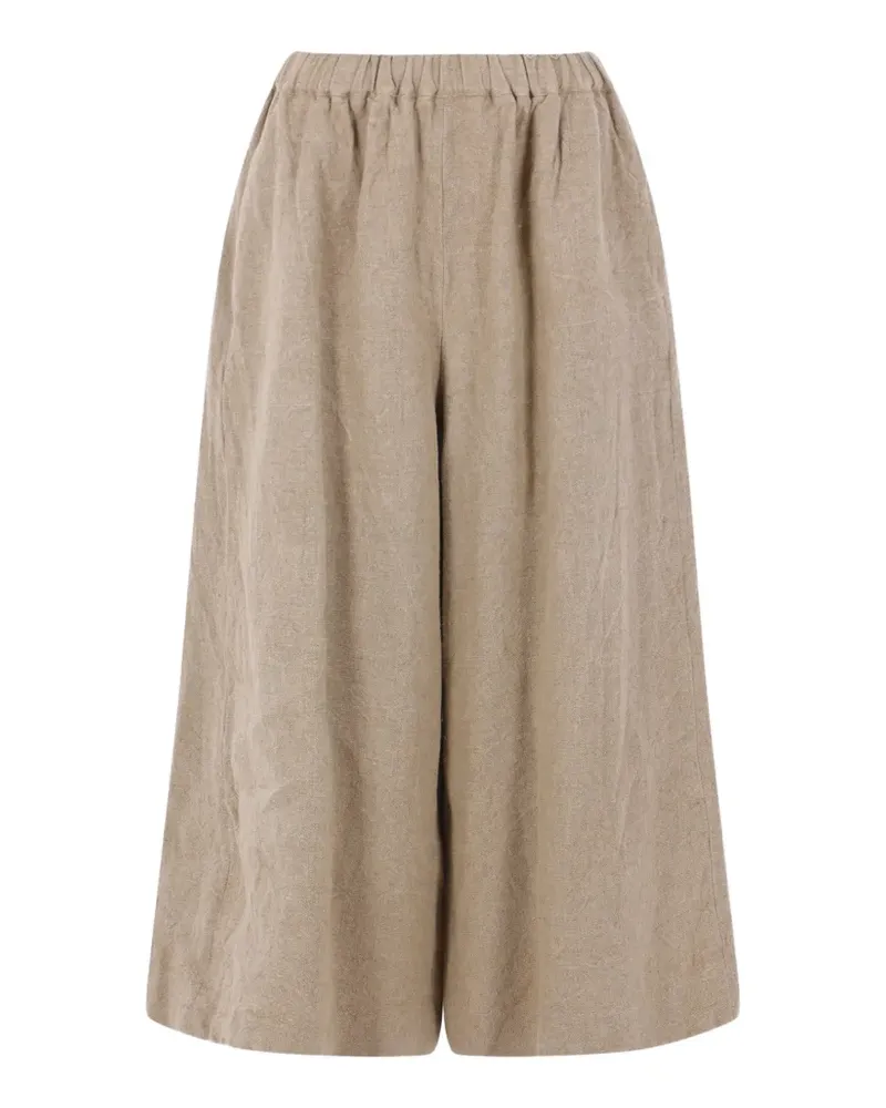 Comme des Garçons elasticated-waist linen trousers - Nude Nude