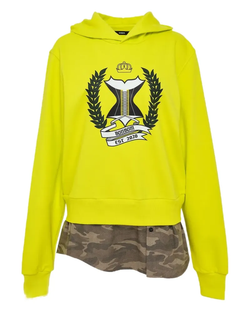 BONBOM layered-effect hoodie - Gelb Gelb
