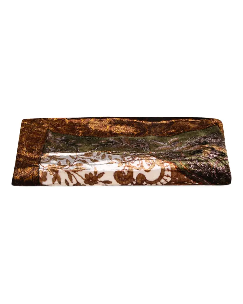 Pierre-Louis Mascia floral-print velvet scarf - Braun Braun