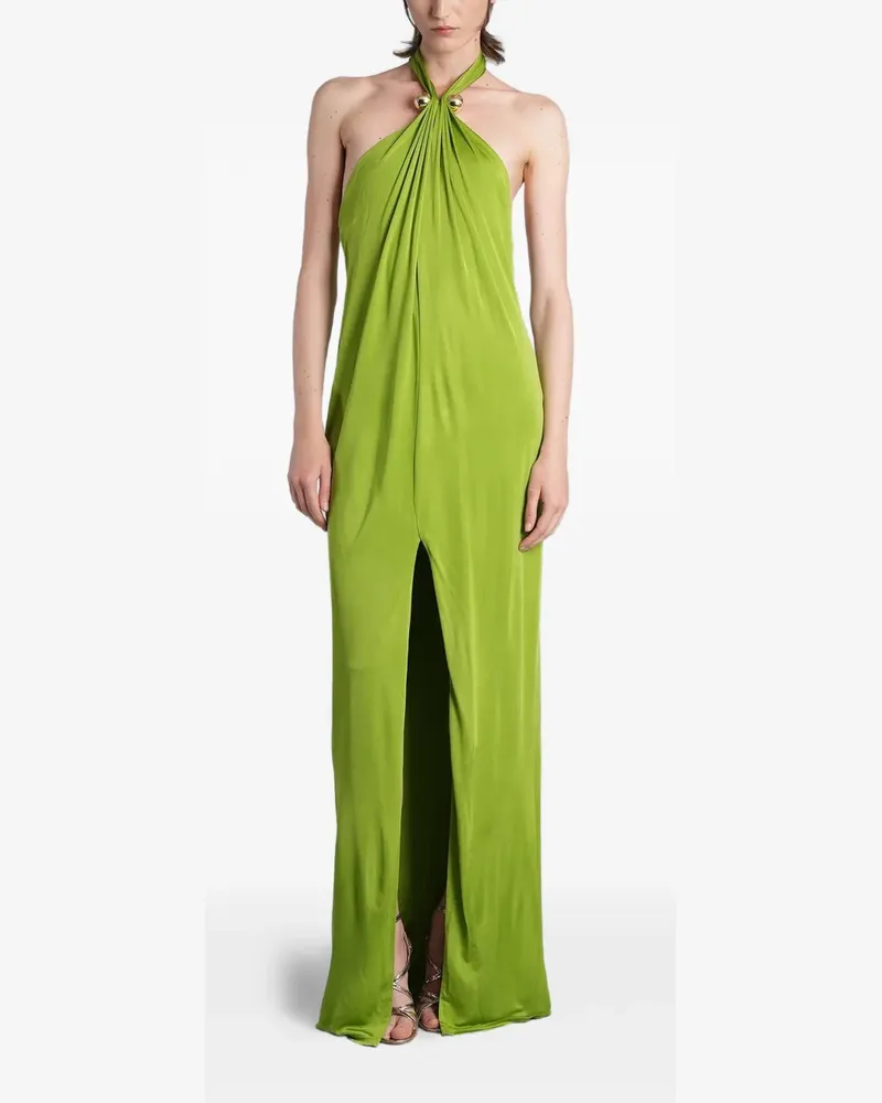 Retrofête Becs bead-embellished halterneck maxi dress - Grün Grün