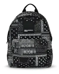 Karl Lagerfeld Urban Rucksack mit Bandana-Print Schwarz