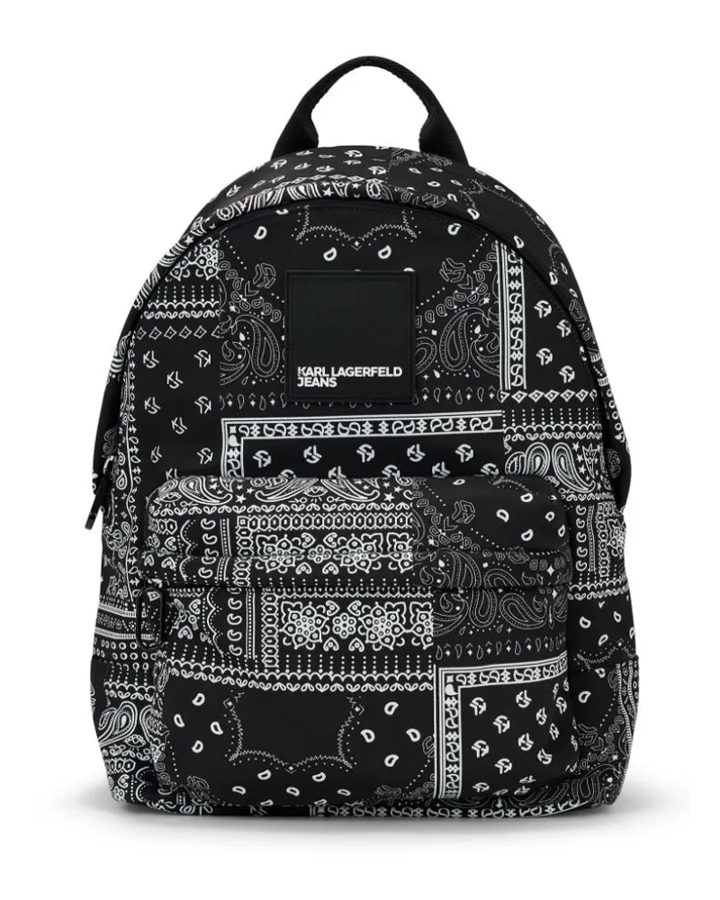 Karl Lagerfeld Urban Rucksack mit Bandana-Print Schwarz