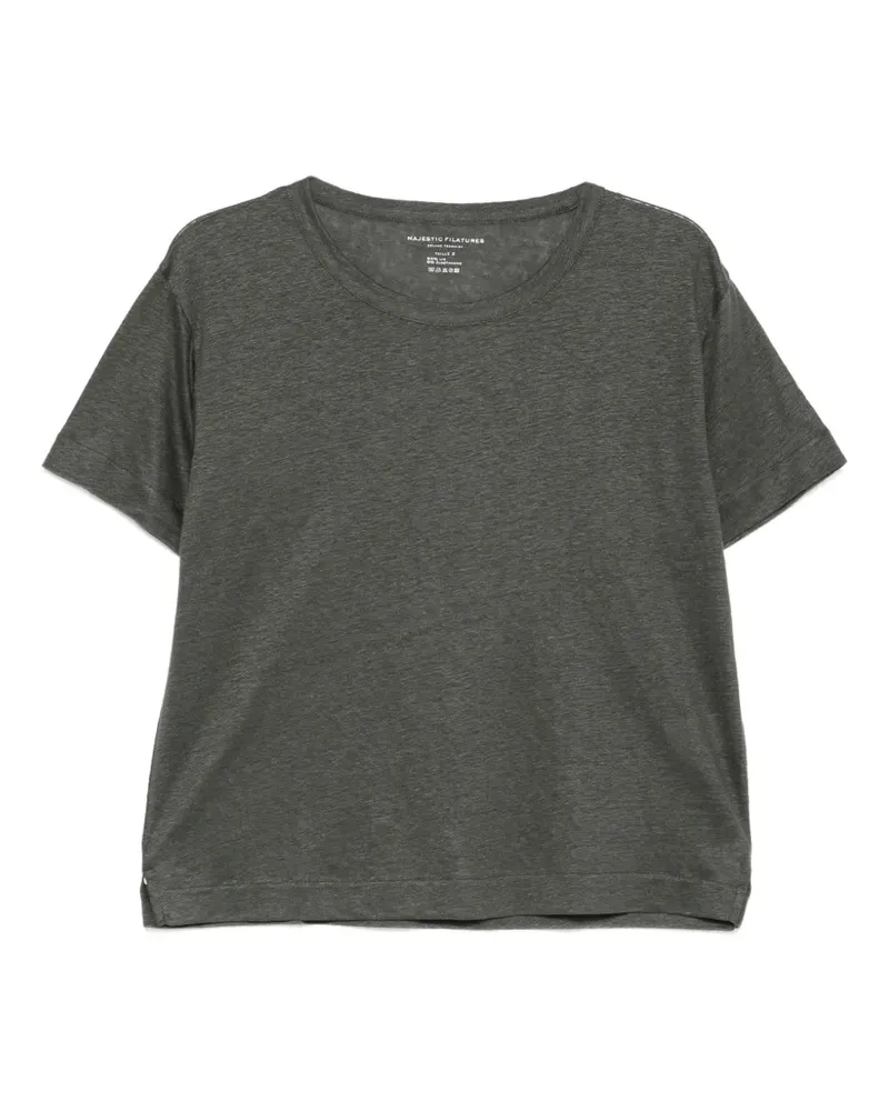 Majestic marl-effect short-sleeve T-shirt - Grün Grün