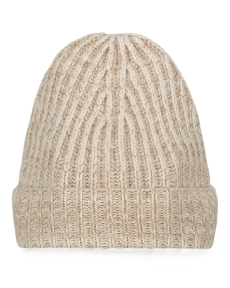Malo ribbed-knit beanie hat - Nude Nude
