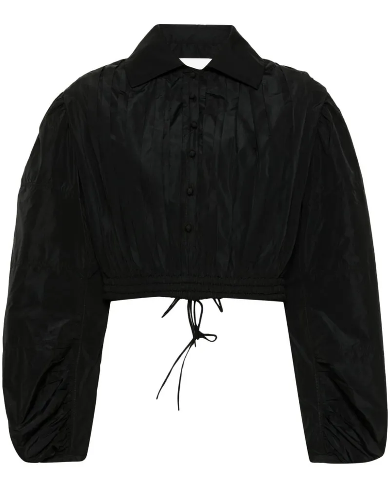 Jil Sander Bluse mit Falten - Schwarz Schwarz