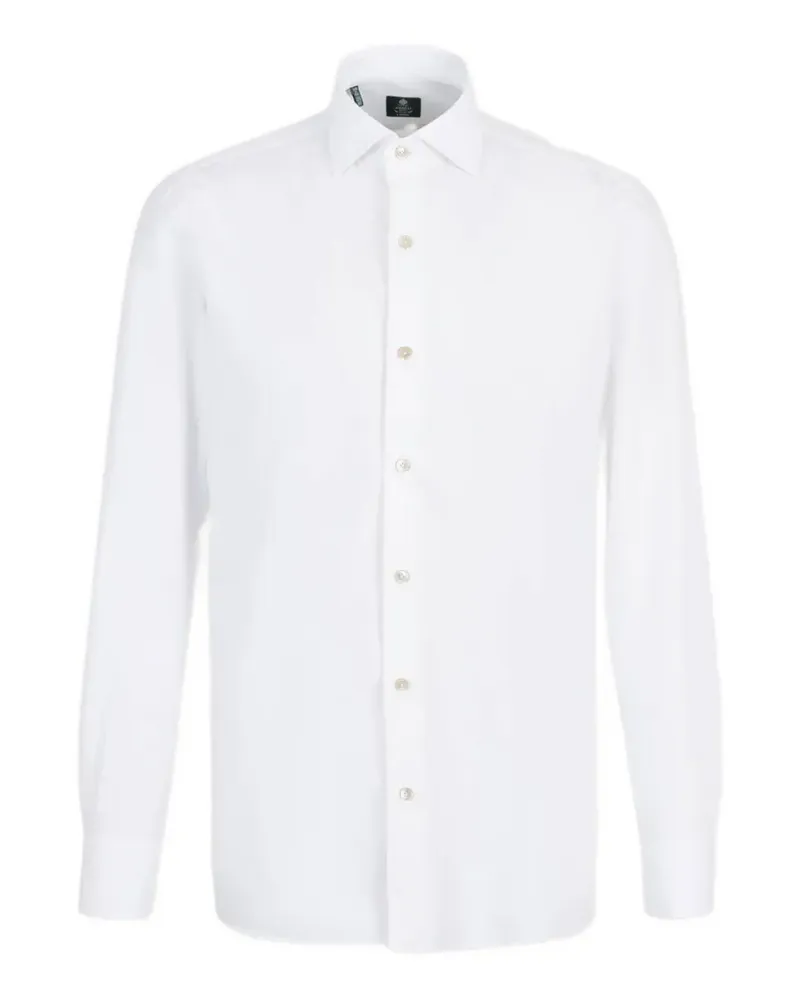 Luigi Borrelli slub-texture long-sleeve shirt - Weiß Weiß
