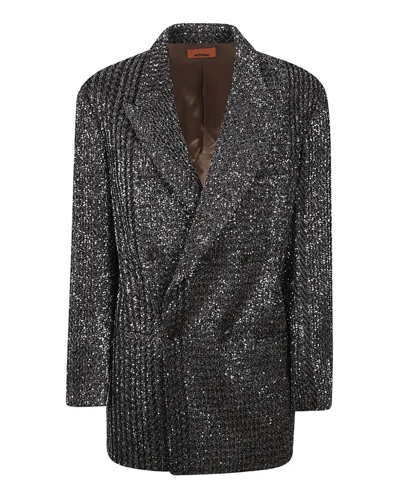 Missoni sequin-embellished double-breasted jacket - Grau Grau