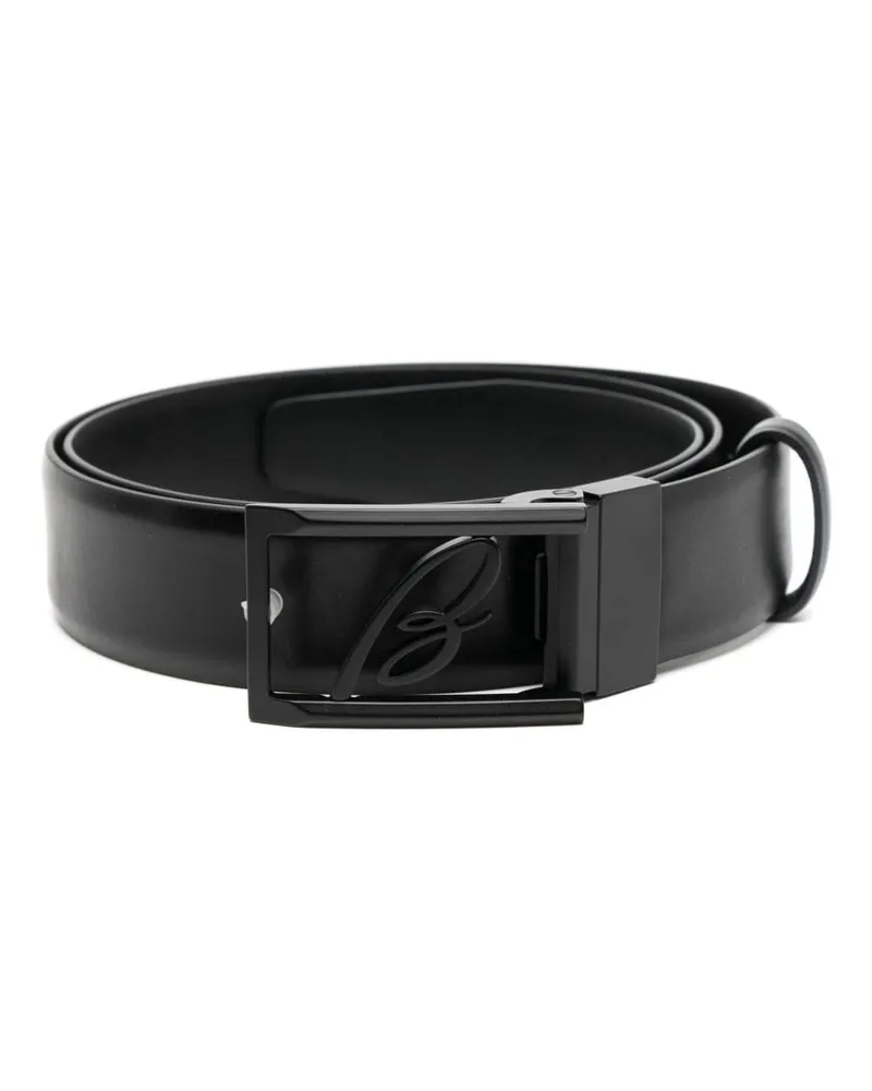 Brioni Ledergürtel mit Logo-Schnalle - Schwarz Schwarz