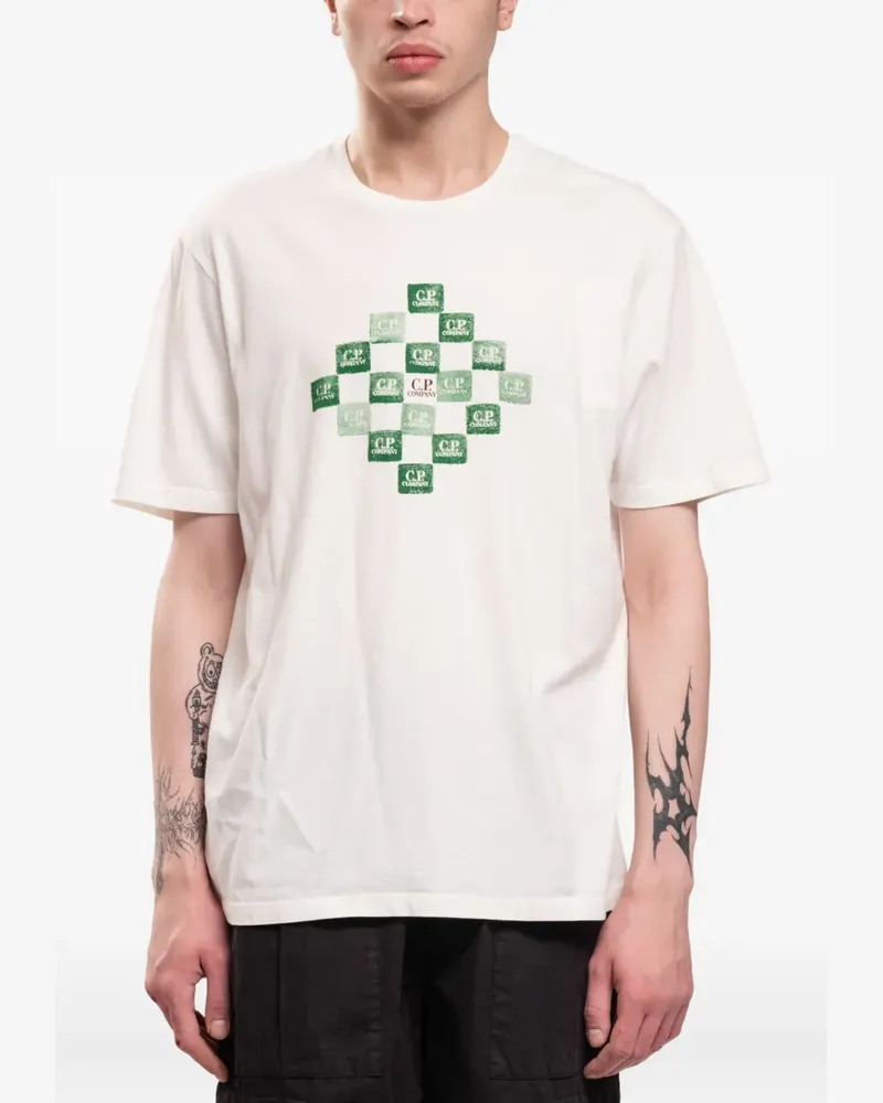 C.P. Company T-Shirt mit grafischem Print - Weiß Weiß