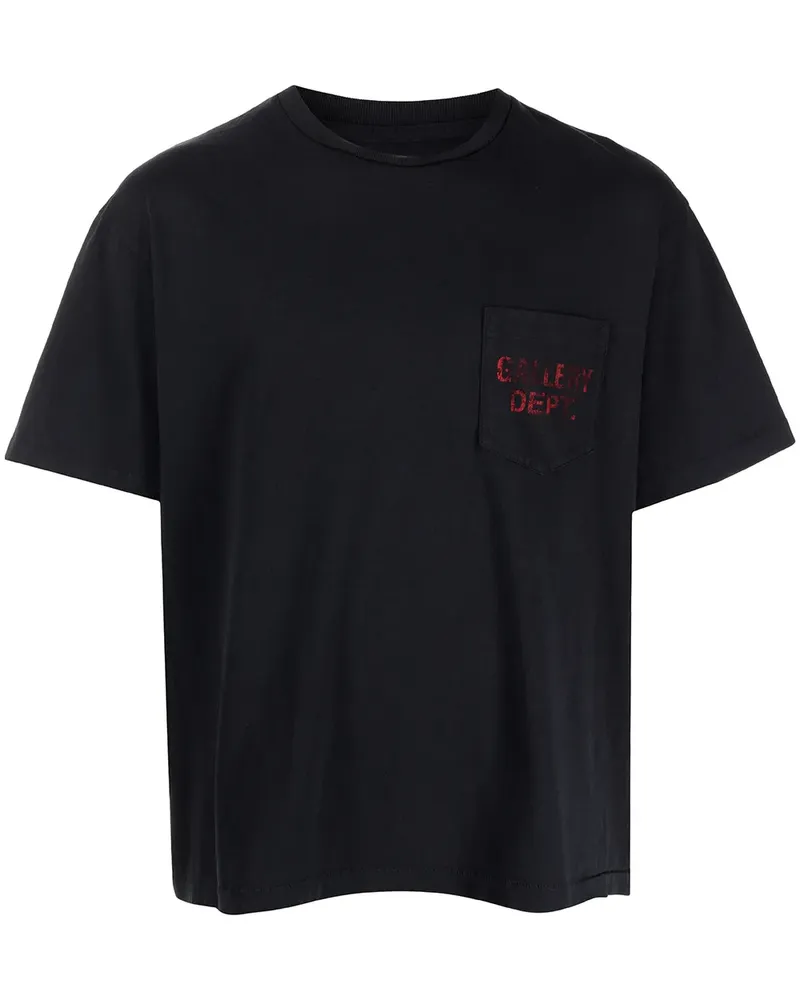GALLERY DEPT. T-Shirt mit Brusttasche - Schwarz Schwarz