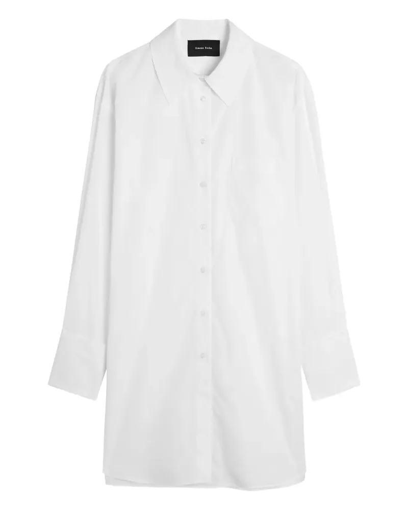 Simone Rocha elongated long-sleeve shirt - Weiß Weiß