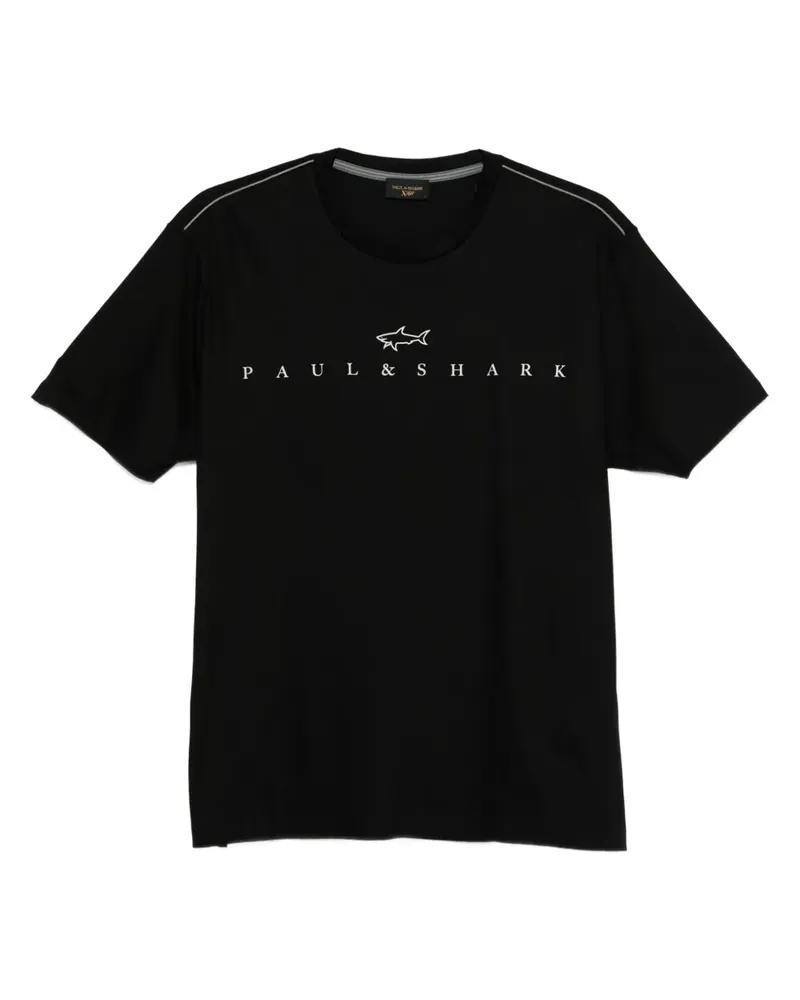 Paul & Shark T-Shirt mit Logo-Detail - Schwarz Schwarz