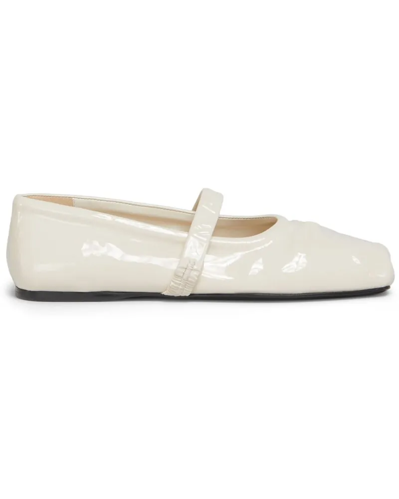 Marni Ballerinas aus Lackleder - Weiß Weiß