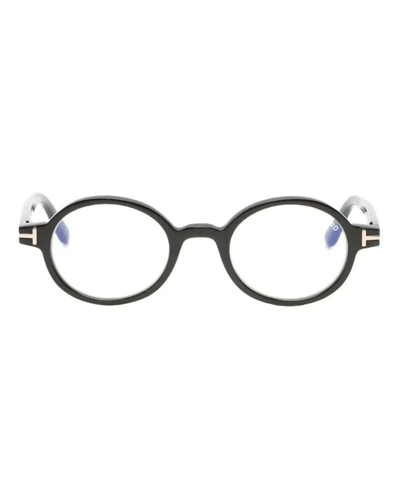 Tom Ford Brille mit rundem Gestell - Schwarz Schwarz