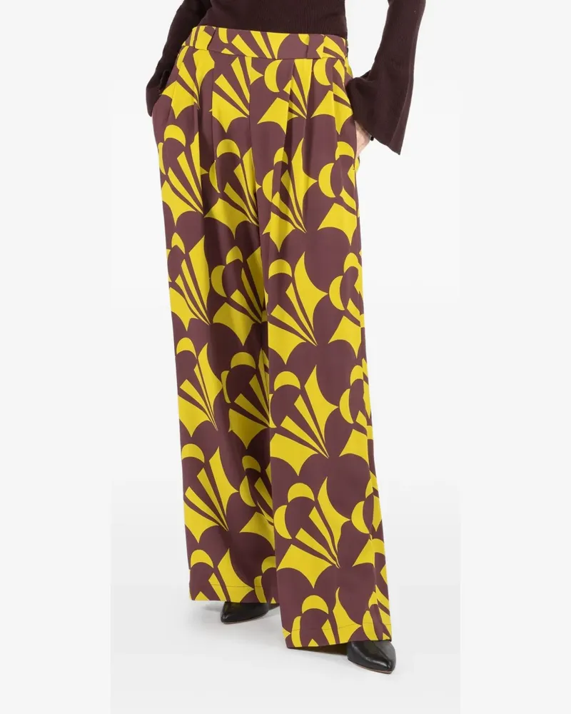 ODEEH printed pleated trousers - Braun Braun