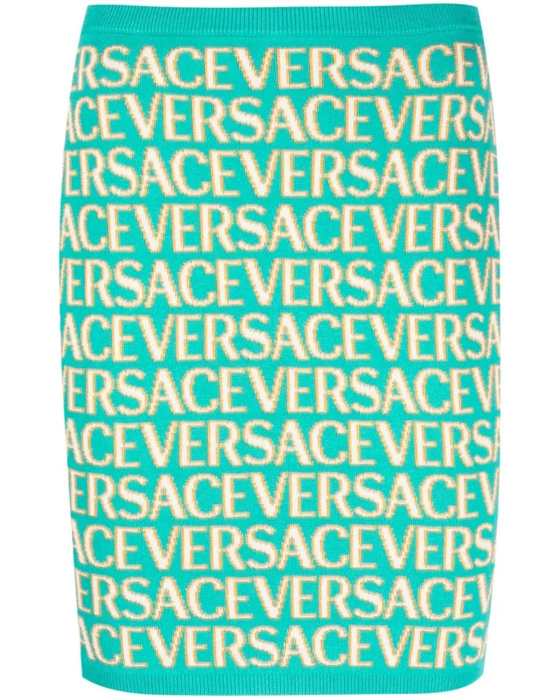Versace Allover knitted miniskirt - Blau Blau
