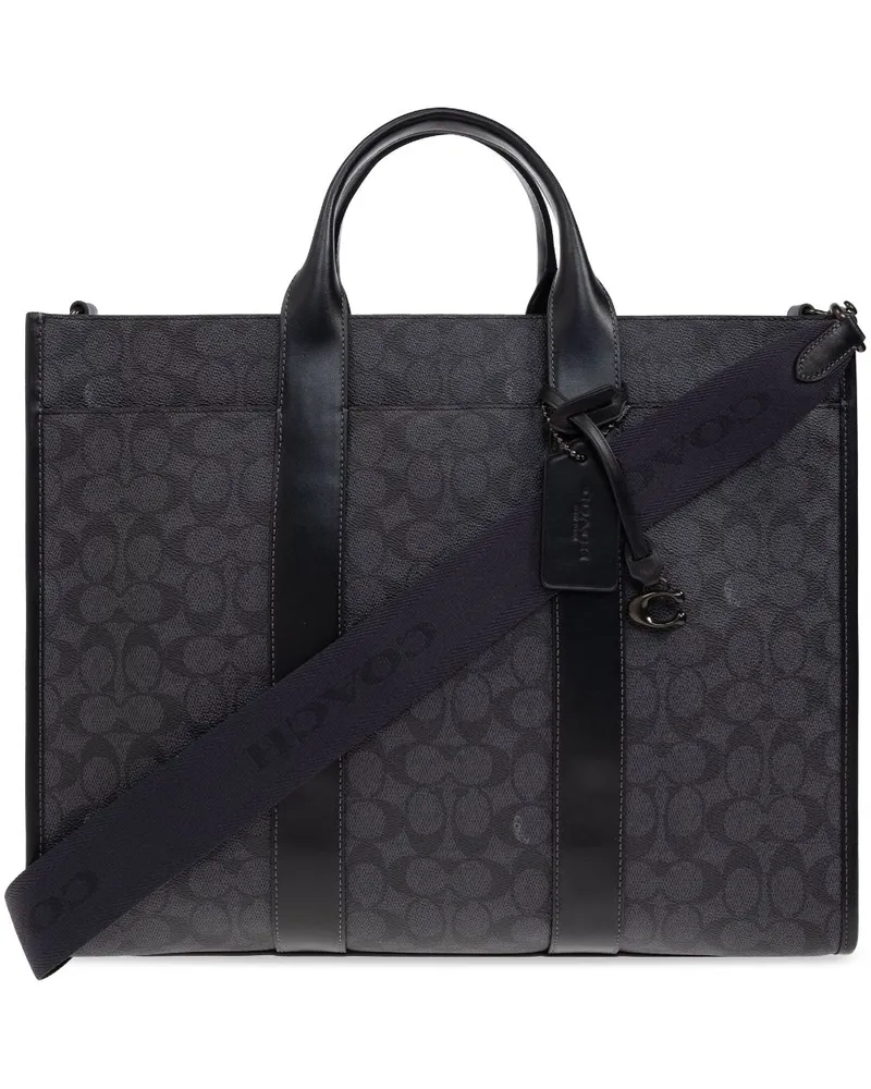Coach Shopper mit Monogramm - Grau Grau