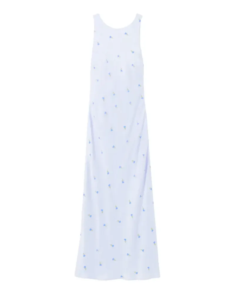 Claudie Pierlot Midikleid mit überkreuzten Trägern - Blau Blau