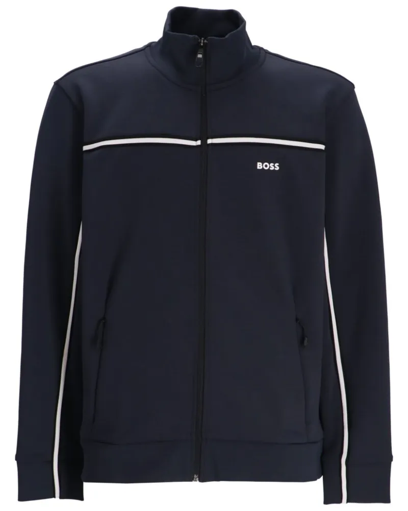 HUGO BOSS Jacke mit Logo-Print - Blau Blau