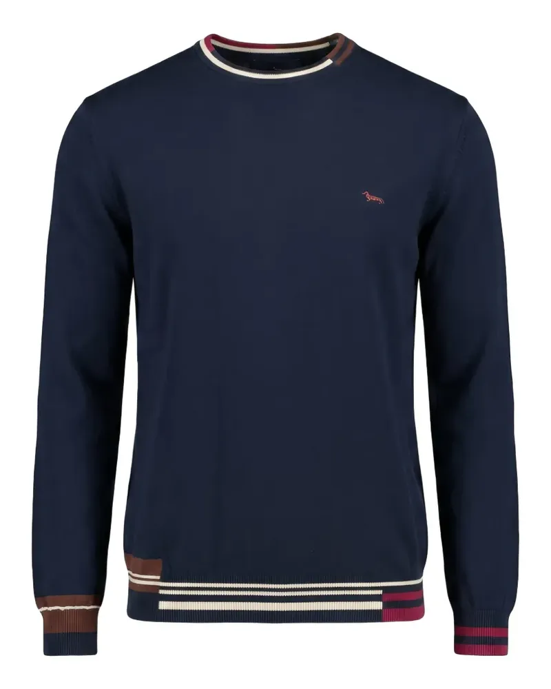 Harmont & Blaine Gestreifter Pullover mit Logo-Stickerei - Blau Blau