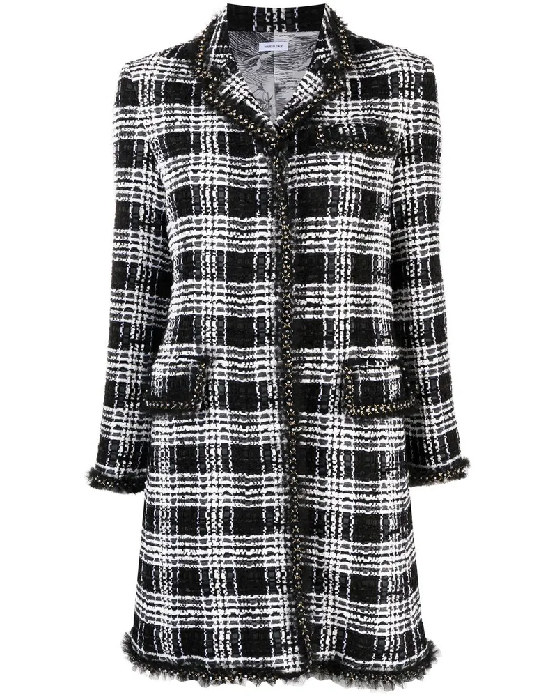 Thom Browne Chesterfield Tweed-Midikleid - Schwarz Schwarz