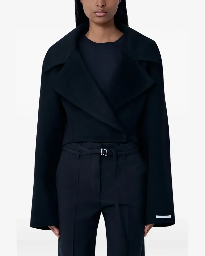 SPORTMAX notched-lapel cropped jacket - Schwarz Schwarz