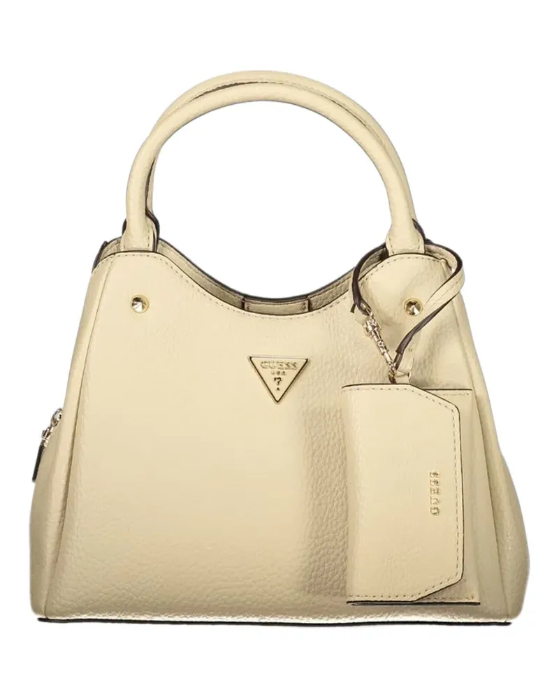 Guess logo-plaque pebbled tote bag - Weiß Weiß