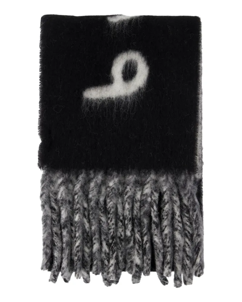 Burberry logo-intarsia scarf - Schwarz Schwarz