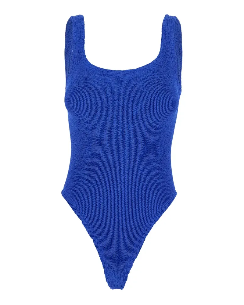 Hunza G Badeanzug mit eckigem Ausschnitt - Blau Blau