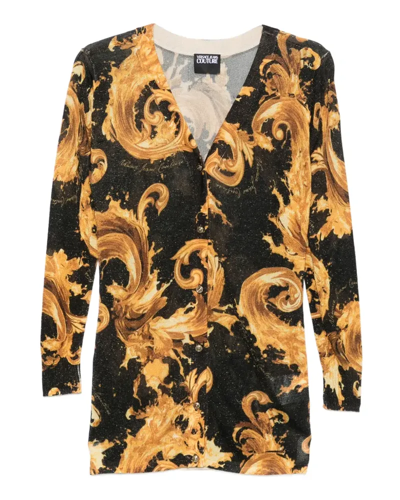 Versace Jeans baroque-print cardigan - Schwarz Schwarz