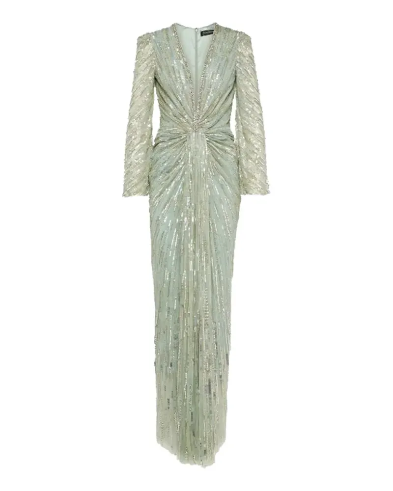 Jenny Packham Darcy sequin-embellished ruffled maxi dress - Grün Grün