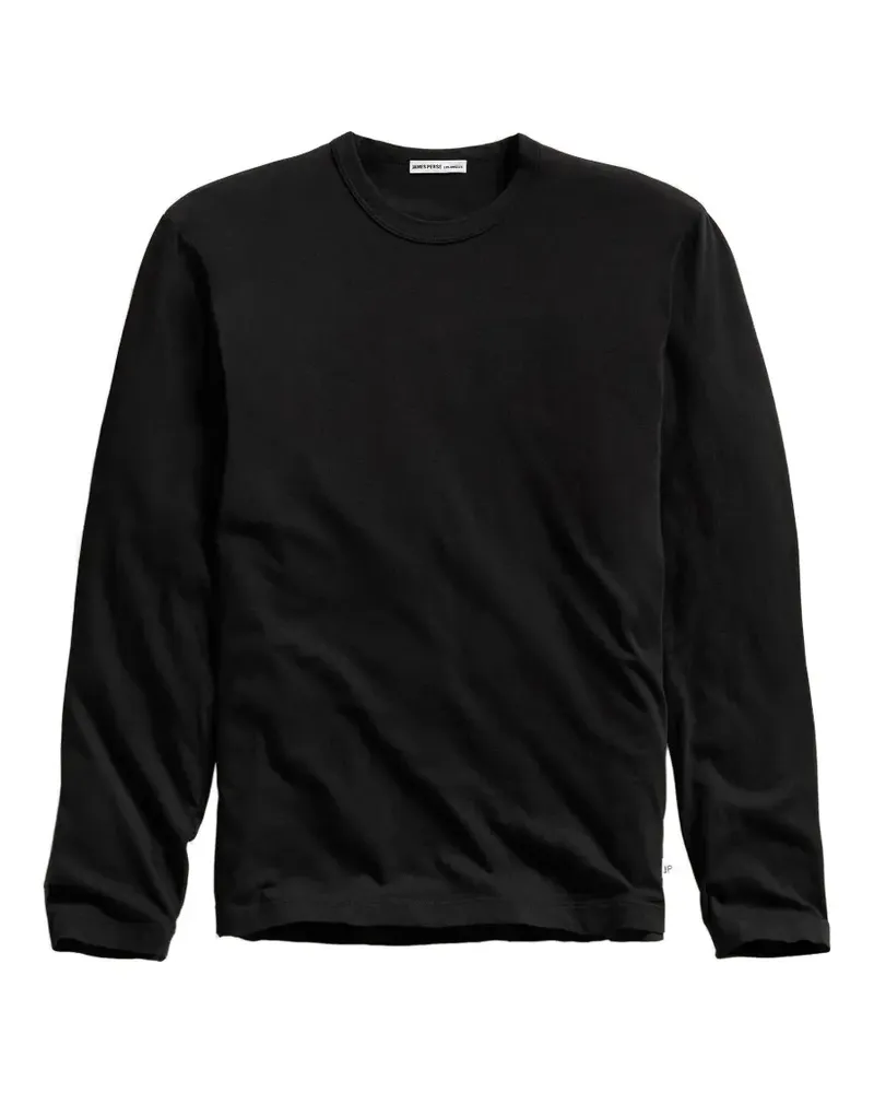 James Perse Klassisches Langarmshirt - Schwarz Schwarz