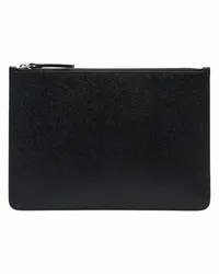 Maison Margiela Clutch mit Ziernähten Schwarz