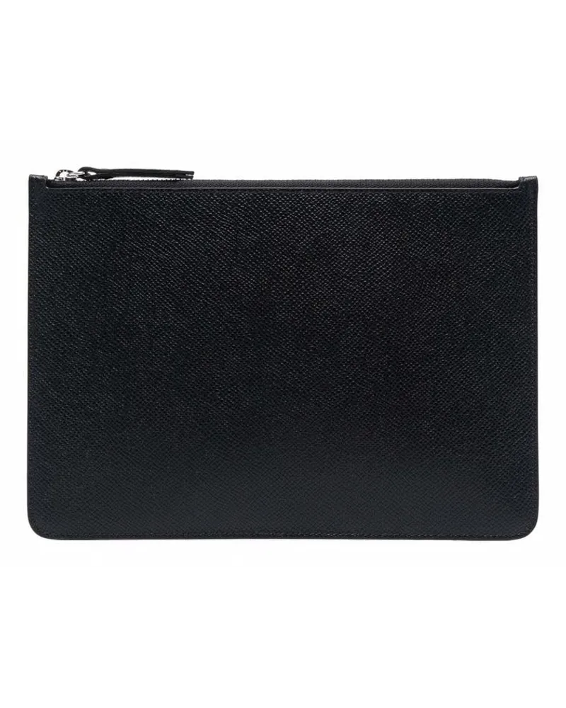 Maison Margiela Clutch mit Ziernähten - Schwarz Schwarz
