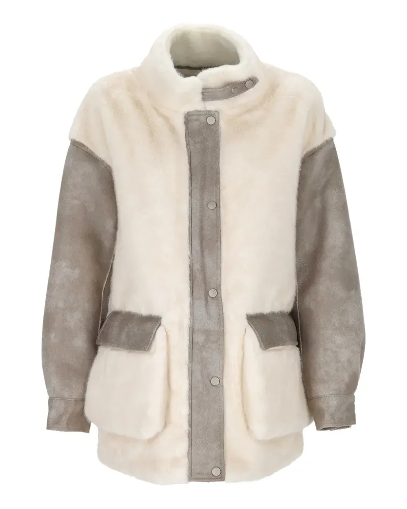 Urbancode Jacke mit Faux Fur - Nude Nude
