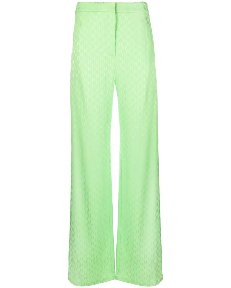 Karl Lagerfeld Weite Jacquard-Hose mit Monogramm - Grün Grün