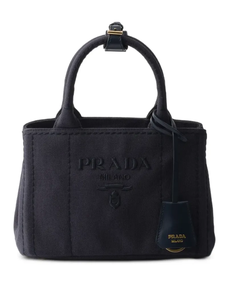 Prada Jardinière cotton canvas mini-bag - Blau Blau