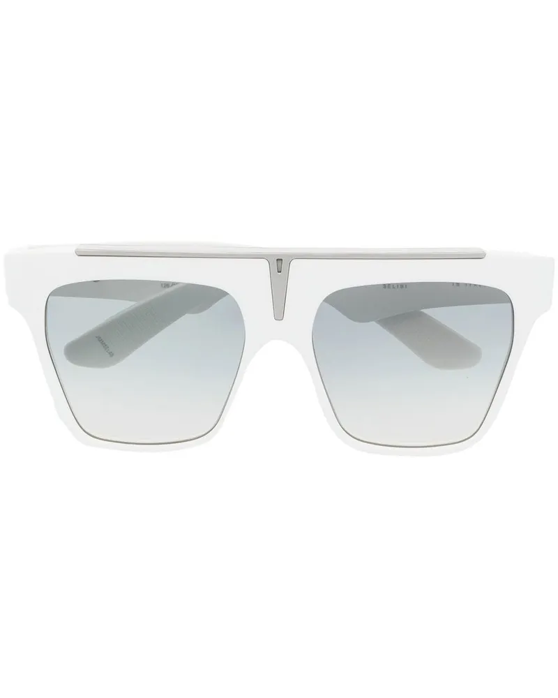 Jacques Marie Mage Sonnenbrille mit eckigem Gestell - Weiß Weiß