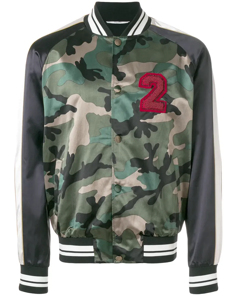 Valentino Garavani Bomberjacke mit Camouflage-Print - Grün Grün